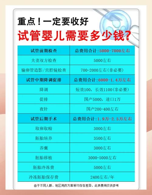 3代试管婴儿的费用